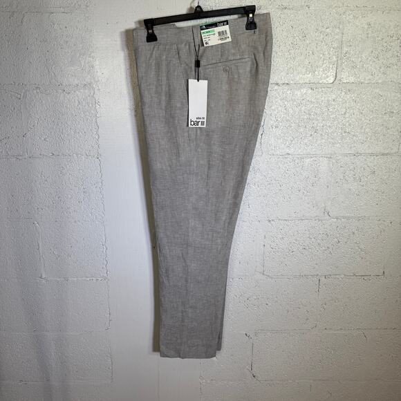 Bar III Men's Slim-Fit 100% Linen Suit Pants, Grey 34X30 $135 - Picture 2 of 8
